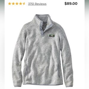L.L. Bean Gray Jacket Classic Fleece